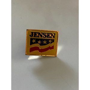 Vintage JENSEN Flag USA US Badge Pin Tie Clip Cars UK?